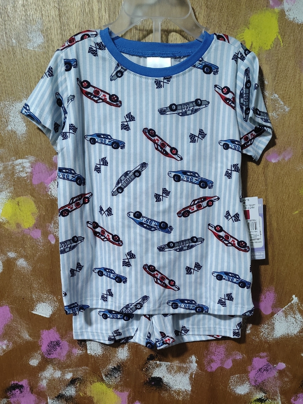 😎🔥 Kidgets Blue, White & Red Racing Car Pajama Set